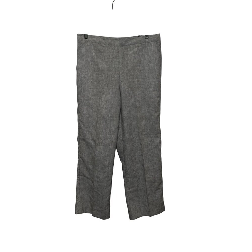 NWT Alfred Dunner Petite Gray Elastic Waist Comfort Fit Women's Pants Size 12P